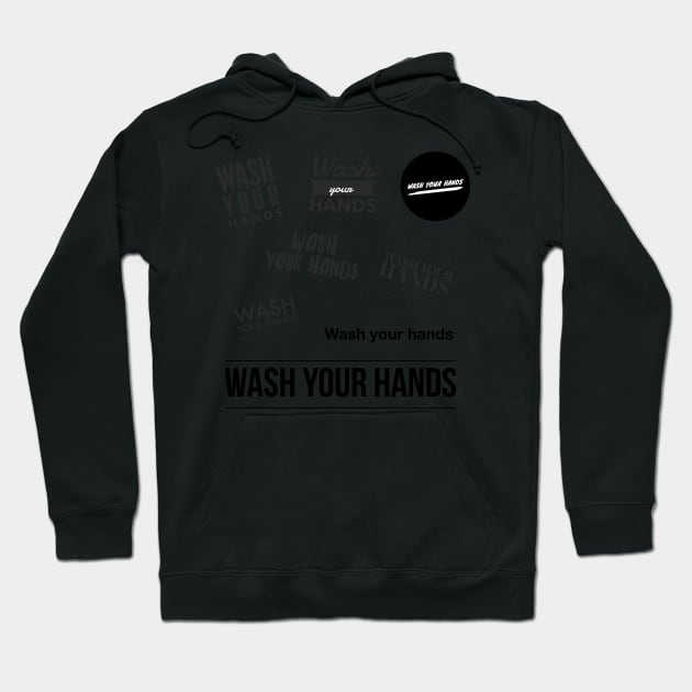 Wash your Hands Sticker Set Hoodie by mivpiv